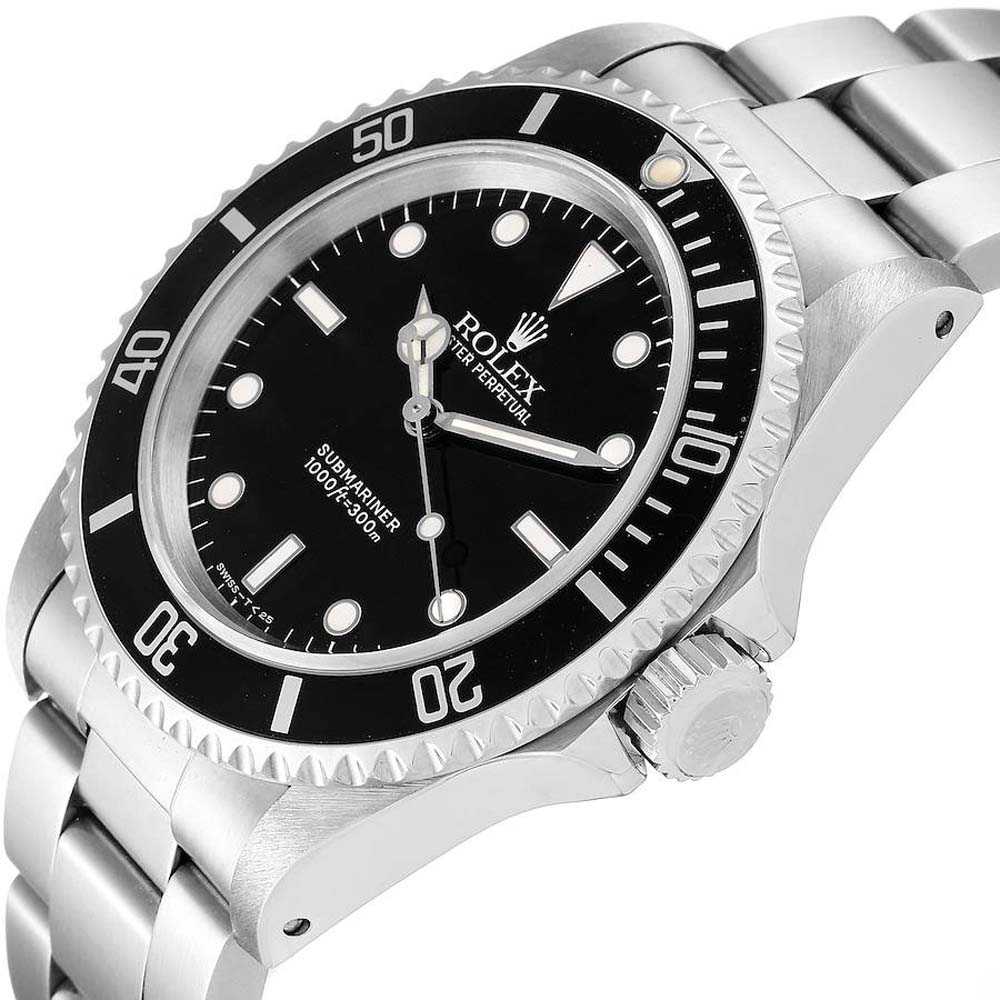 

Rolex Black Stainless Steel Submariner 14060 Men's Wristwatch 40 MM