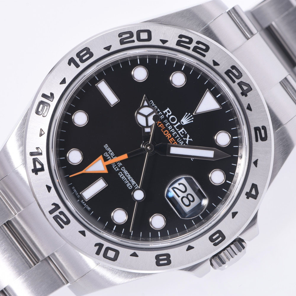 

Rolex Black Stainless Steel Explorer II 216570 Men's Wristwatch 41 MM