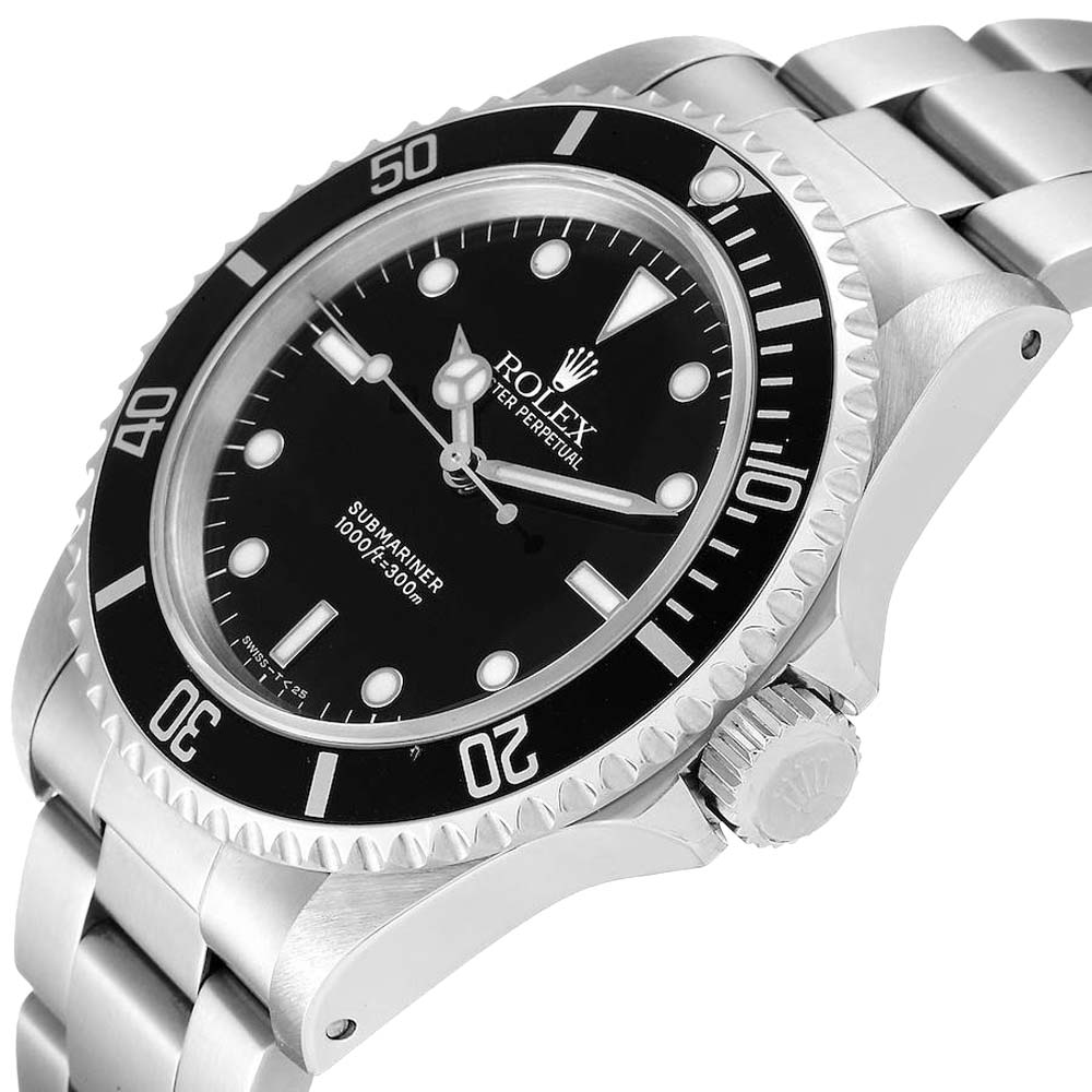 

Rolex Black Stainless Steel Submariner 14060 Men's Wristwatch 40 MM