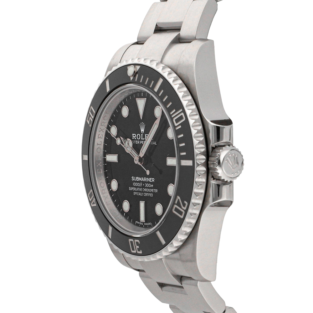 

Rolex Black Stainless Steel Submariner 114060 Men's Wristwatch 40 MM
