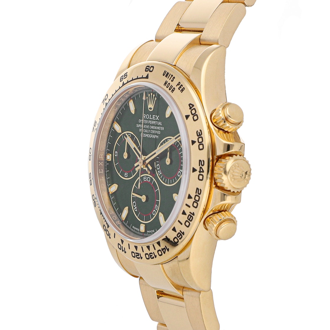 

Rolex Green 18K Yellow Gold Cosmograph Daytona 116508 Men's Wristwatch 40 MM