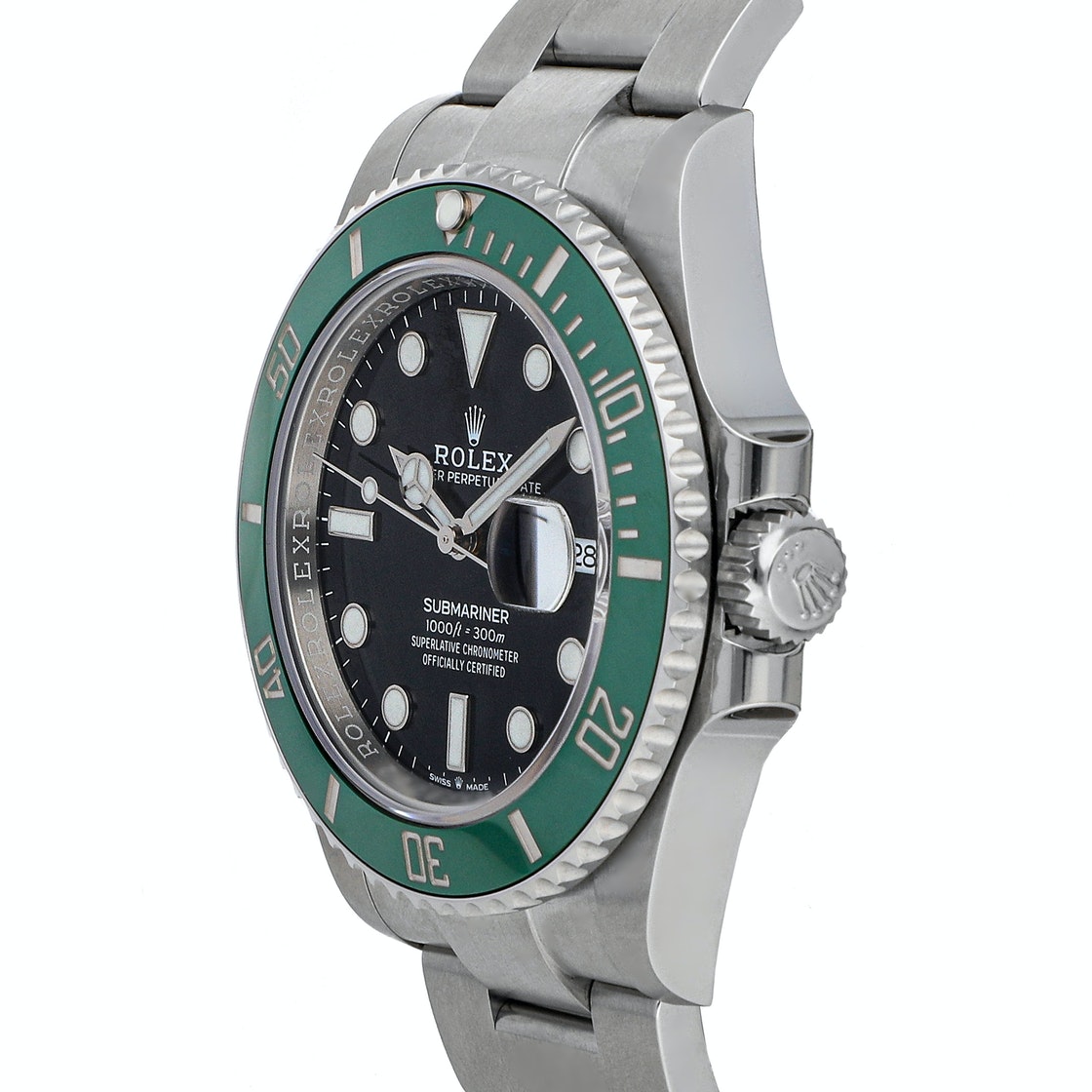 

Rolex Black Stainless Steel Submariner Date Kermit 126610LV Men's Wristwatch 41 MM