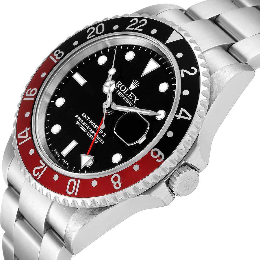 

Rolex Black Stainless Steel GMT Master II Coke 16710 Men's Wristwatch 40 MM