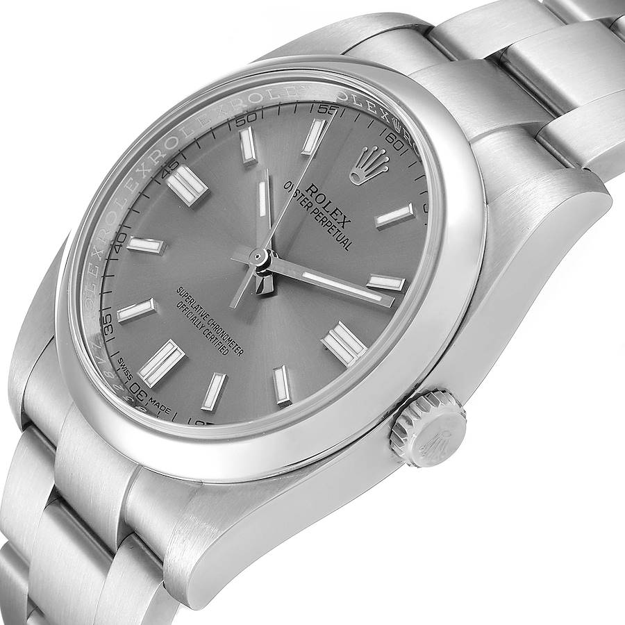 

Rolex Grey Stainless Steel Oyster Perpetual 116000 Men's Wristwatch 36 MM