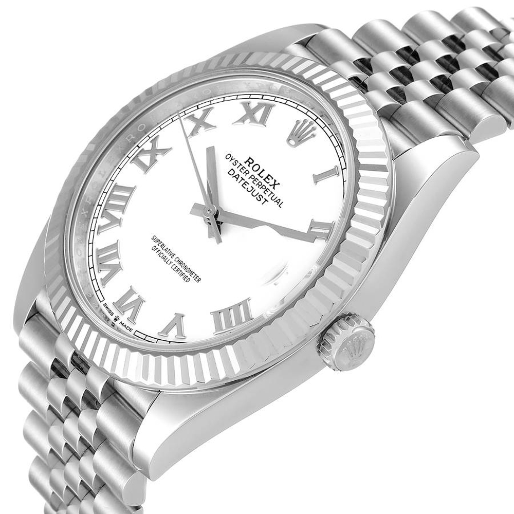 

Rolex White 18K White Gold And Stainless Steel Datejust 126334 Men's Wristwatch 41 MM