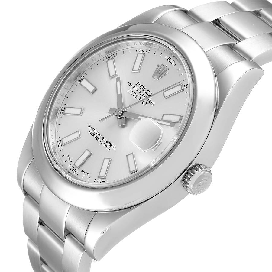 

Rolex Silver Stainless Steel Datejust II 116300 Men's Wristwatch 41 MM