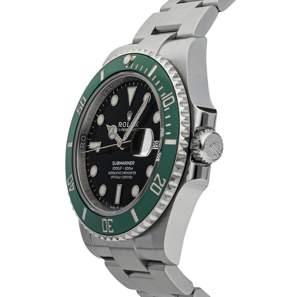 

Rolex Black Stainless Steel Submariner Date "Kermit" 126610LV Men's Wristwatch 41 MM