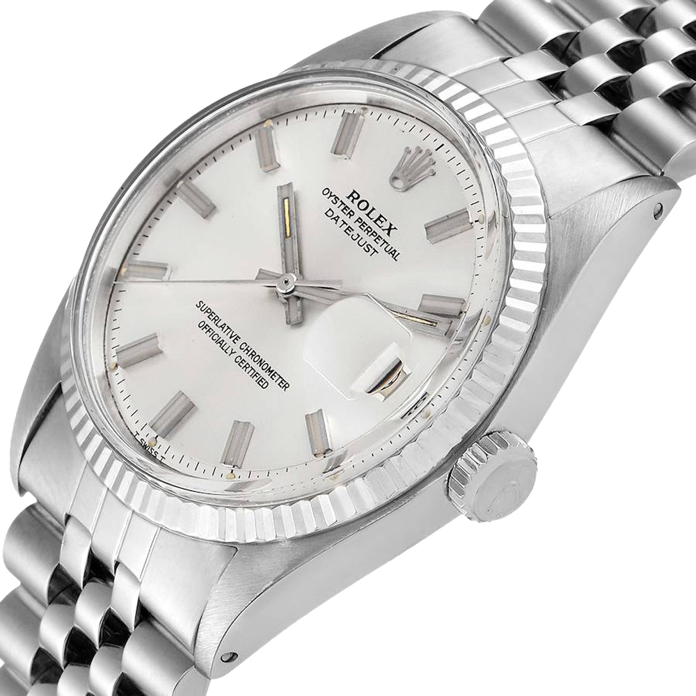 

Rolex White Stainless Steel Datejust 16200 Men's Wristwatch 36 MM