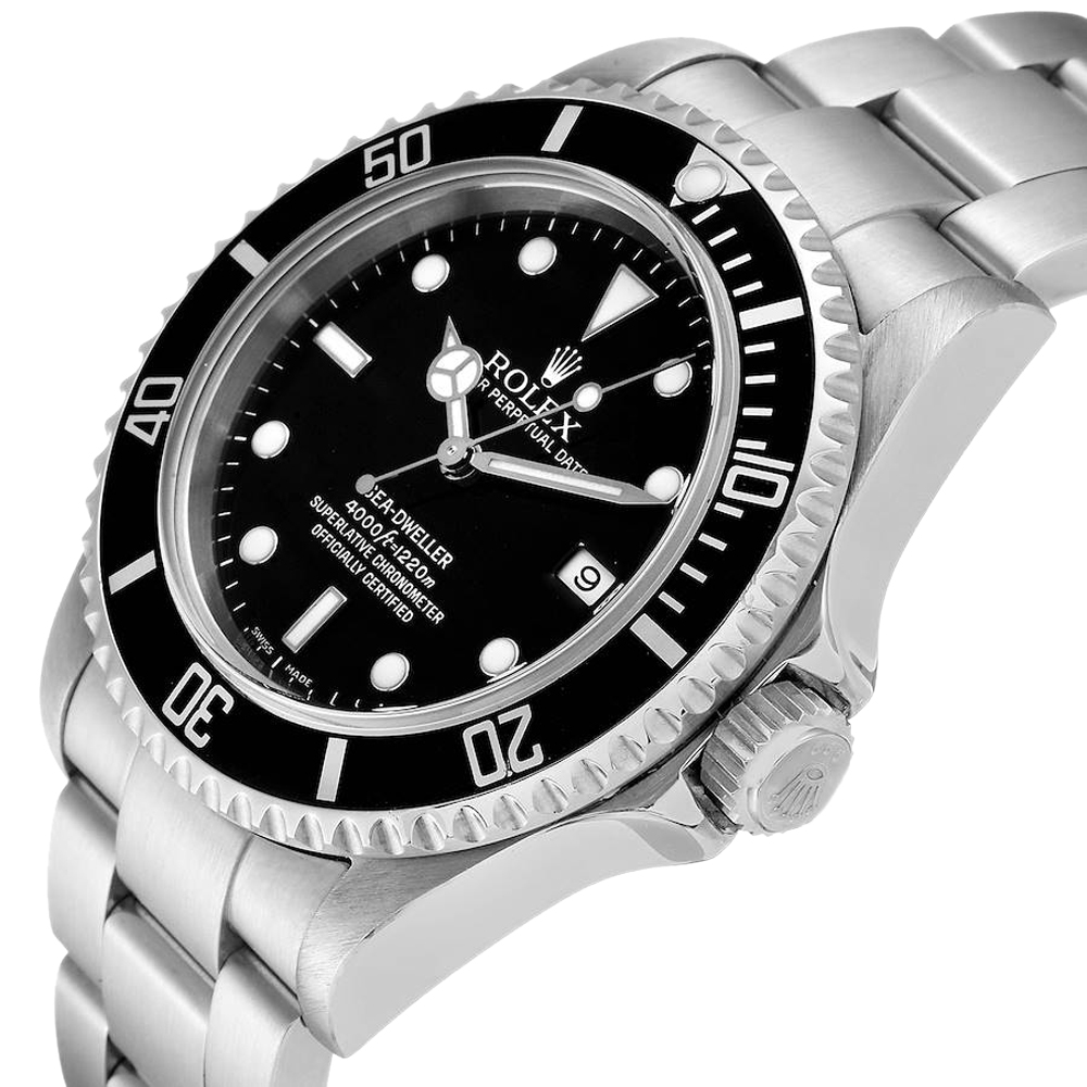 

Rolex Black Stainless Steel Seadweller 4000 16600 Men's Wristwatch 40 MM