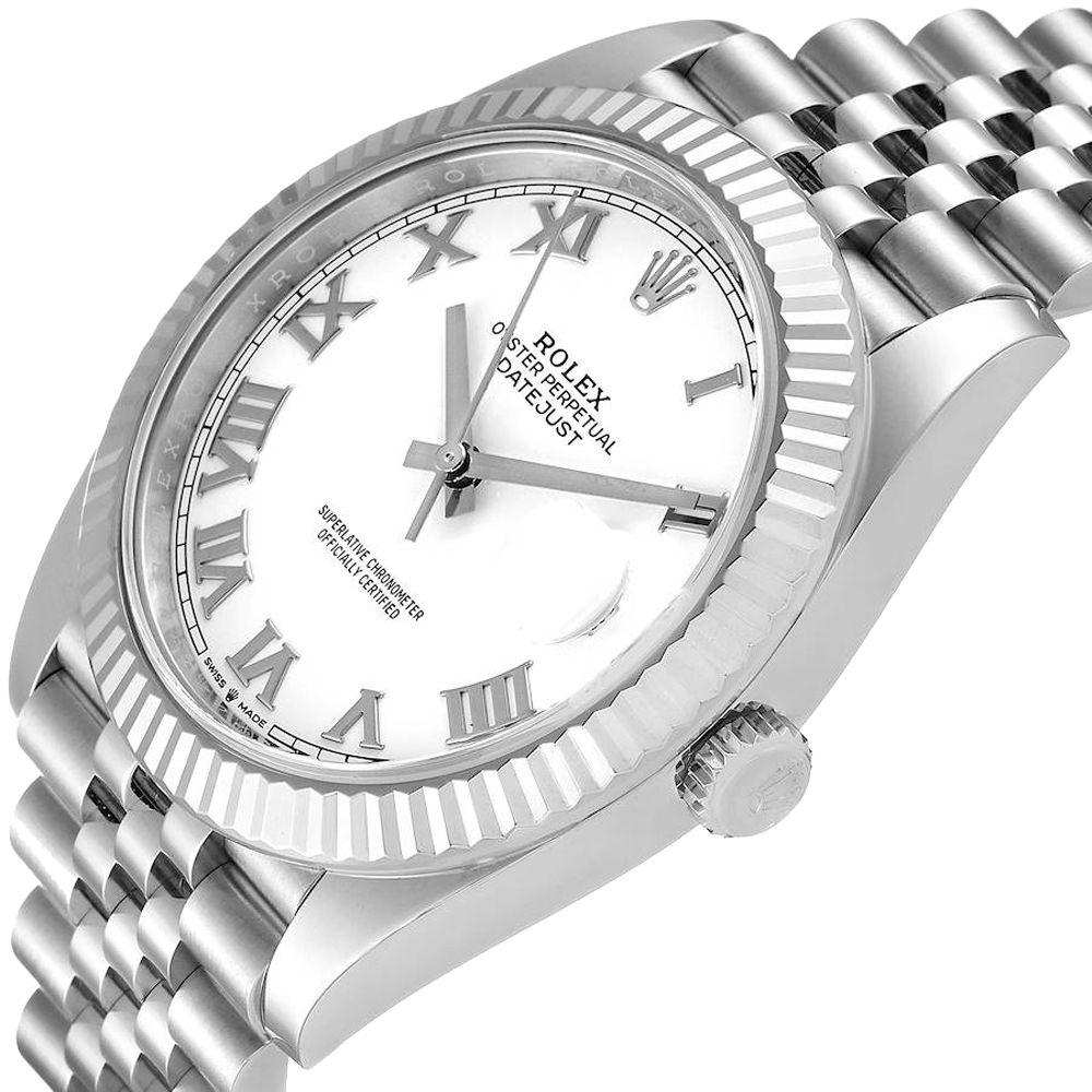 

Rolex White 18K White Gold And Stainless Steel Datejust 126334 Men's Wristwatch 41 MM