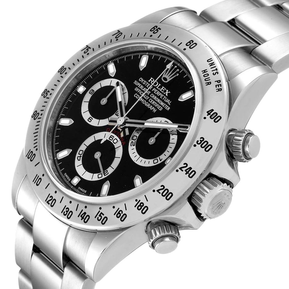 

Rolex Black Stainless Steel Cosmograph Daytona Chronograph 116520 Men's Wristwatch 40 MM