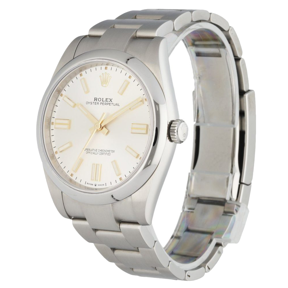 

Rolex Silver Stainless Steel Oyster Perpetual 124300 Men's Wristwatch 41 MM