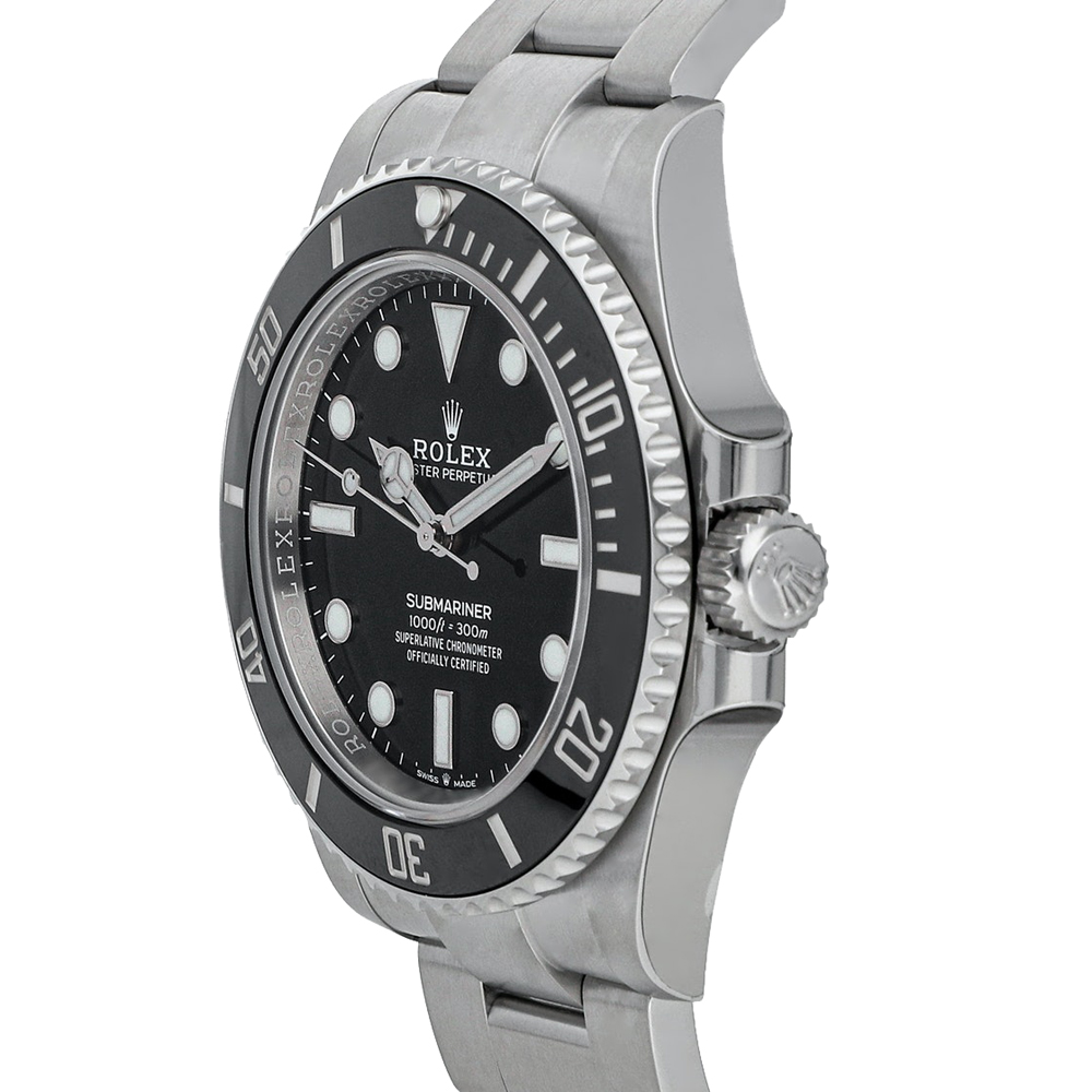 

Rolex Black Stainless Steel Submariner 124060 Men's Wristwatch 41 MM