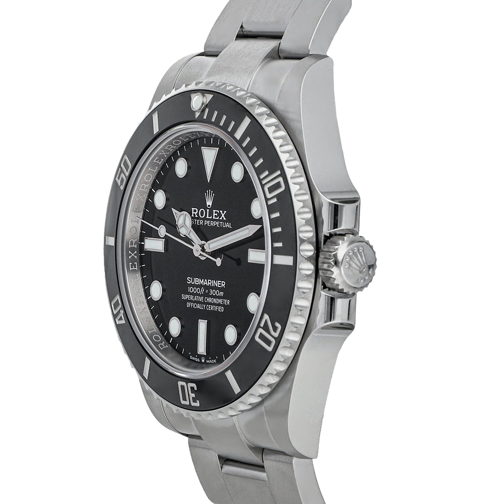 

Rolex Black Stainless Steel Submariner 124060 Men's Wristwatch 41 MM