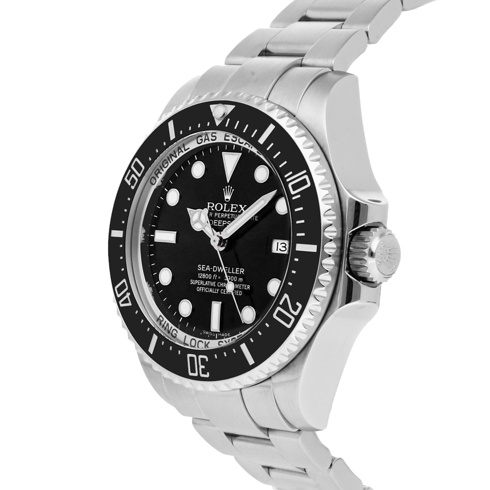 

Rolex Black Stainless Steel Sea-Dweller Deepsea 116660 Men's Wristwatch 44 MM