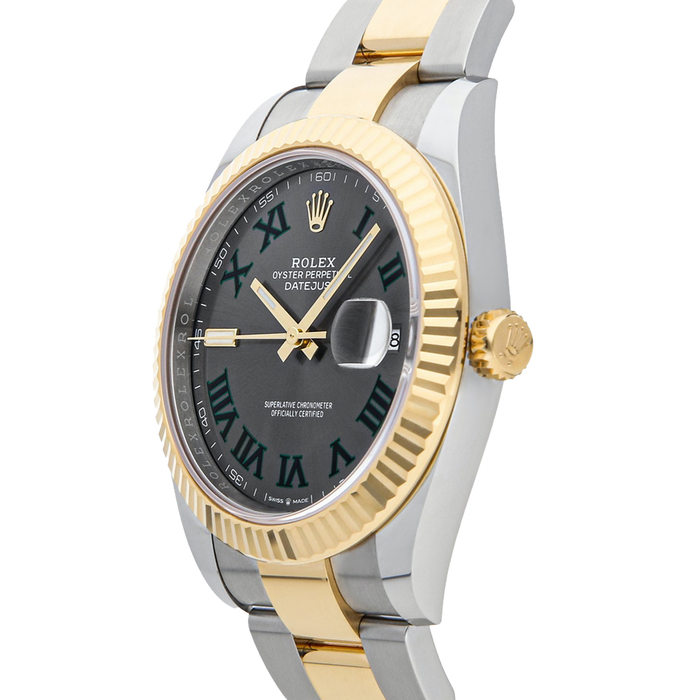 

Rolex Grey 18k Yellow Gold And Stainless Steel Datejust 126333 Men's Wristwatch 42 MM