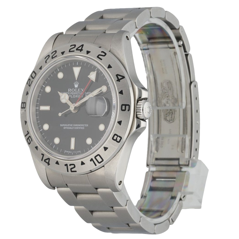 

Rolex Black Stainless Steel Explorer II 16570 Men's Wristwatch 40 MM