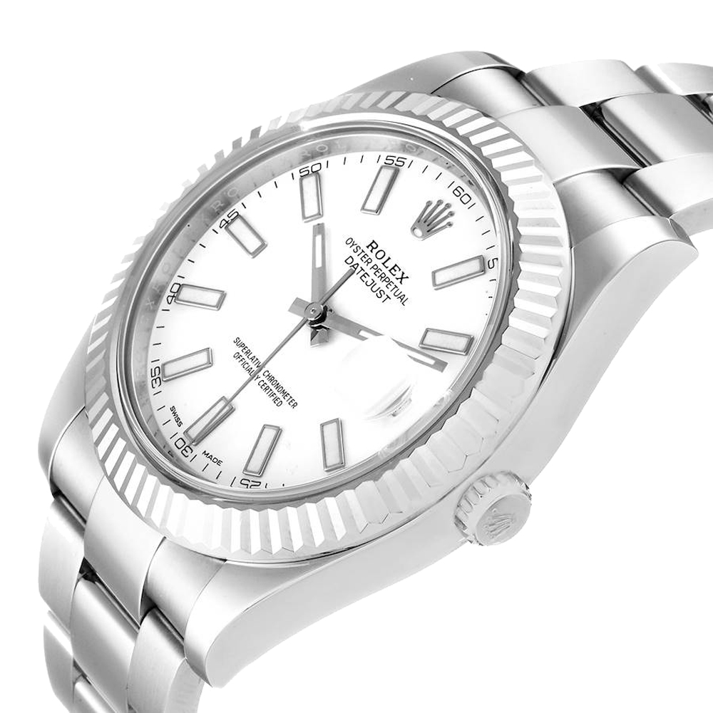 

Rolex White Stainless Steel Datejust II 116334 Men's Wristwatch 41 MM