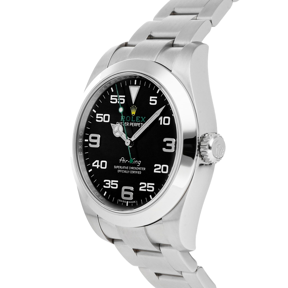 

Rolex Black Stainless Steel Air-King 116900 Men's Wristwatch 40 MM