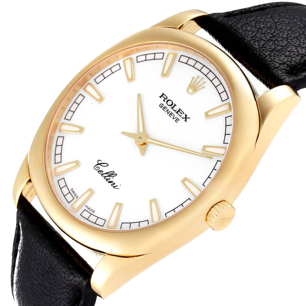 

Rolex White 18k Yellow Gold Cellini Danaos 4243 Men's Wristwatch 38 MM