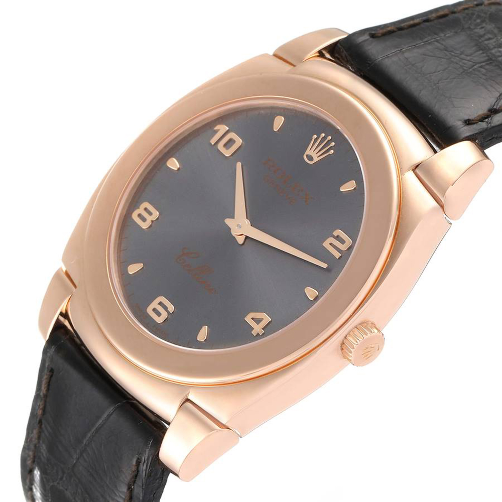 

Rolex Grey 18K Rose Gold Cellini Cestello 5330 Men's Wristwatch 36 MM