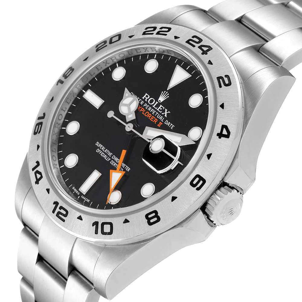 

Rolex Black Stainless Steel Explorer II 216570 Men's Wristwatch 42 MM