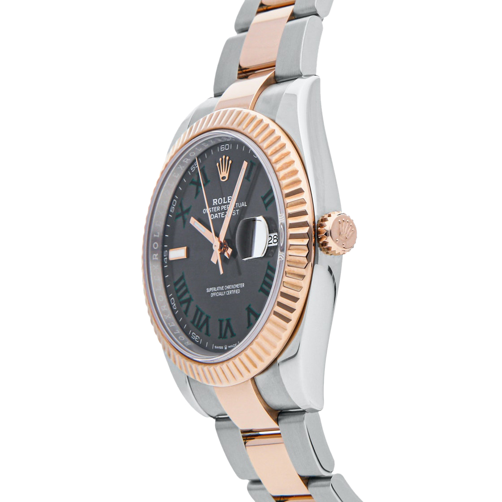 

Rolex Grey 18K Rose Gold And Stainless Steel Datejust 126331 Men's Wristwatch 41 MM