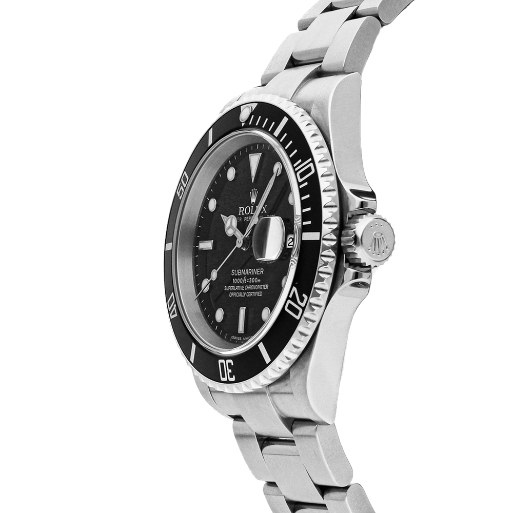 

Rolex Black Stainless Steel Submariner Date 16610 Men's Wristwatch 40 MM