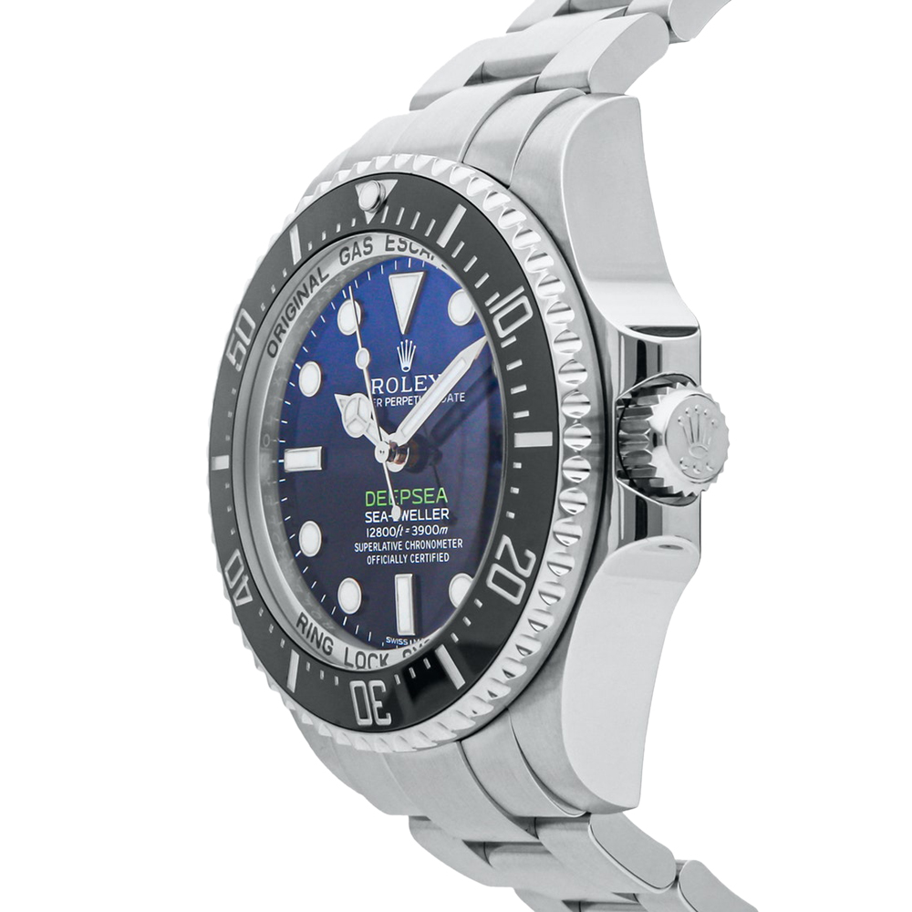 

Rolex Blue Stainless Steel Deepsea Sea-Dweller Deepsea 116660 Men's Wristwatch 44 MM