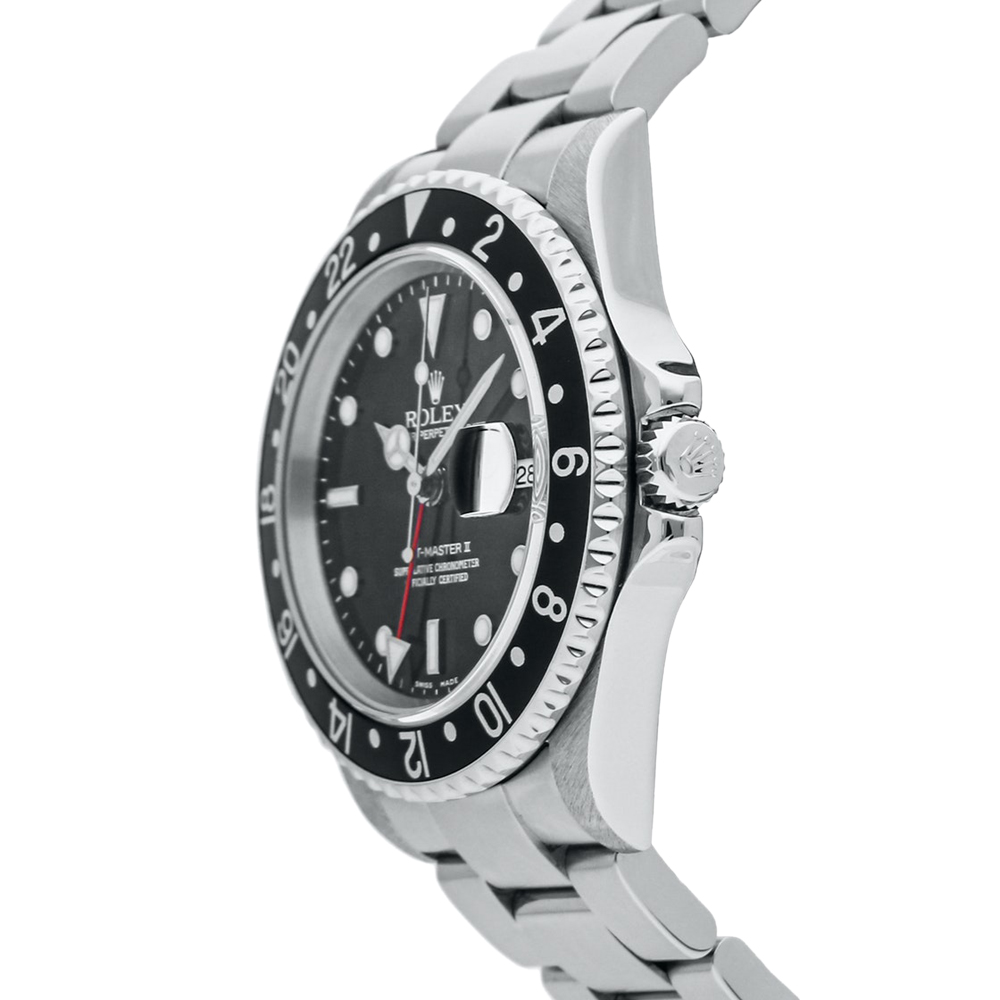 

Rolex Black Stainless Steel GMT-Master II 16710 Men's Wristwatch 40 MM
