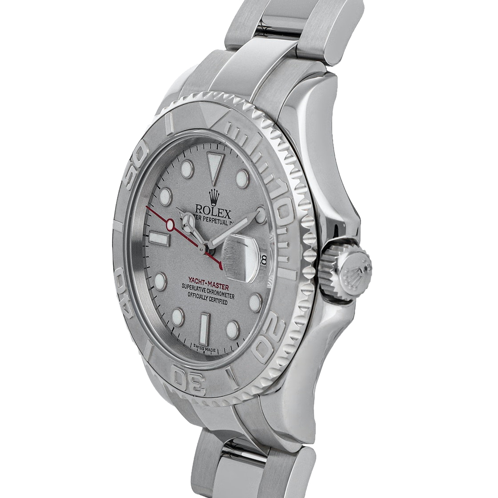 

Rolex Silver Stainless Steel Yacht-Master 16622 Men's Wristwatch 40 MM