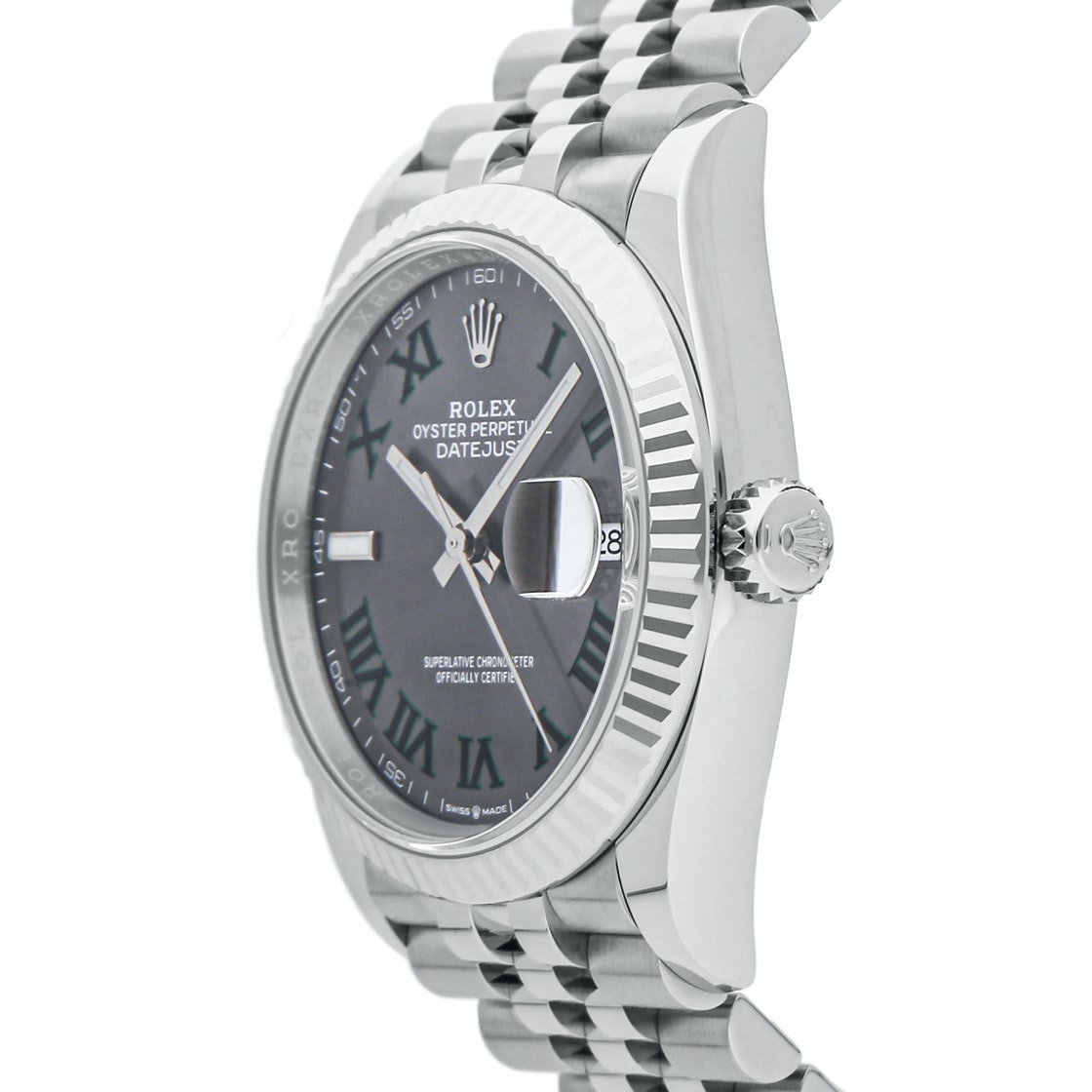 

Rolex Grey 18K White Gold And Stainless Steel Datejust 126234 Men's Wristwatch 36 MM