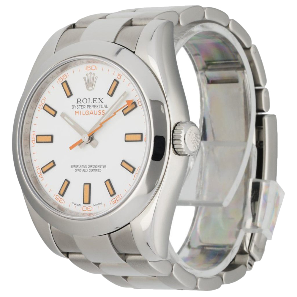

Rolex White Stainless Steel Milgauss 116400 Men's Wristwatch 40 MM