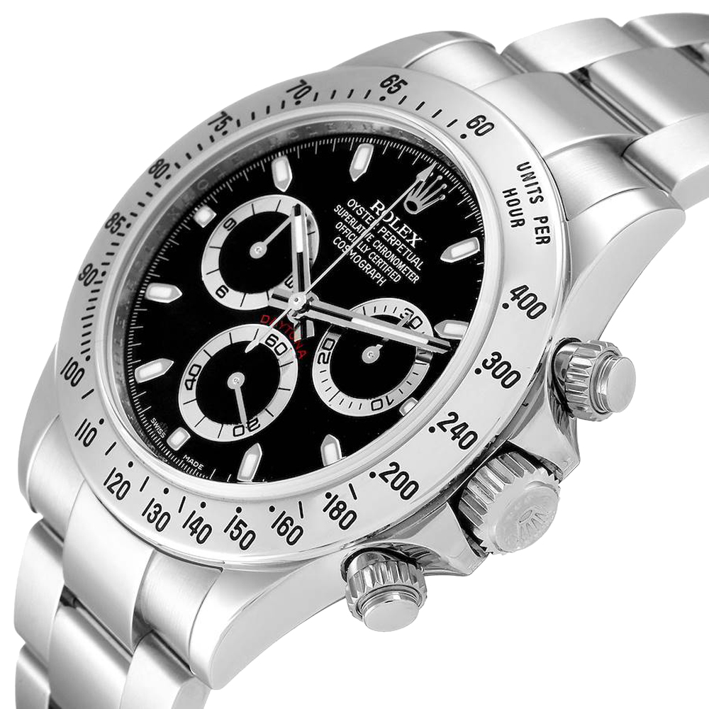 

Rolex Black Stainless Steel Cosmograph Daytona Chronograph 116520 Men's Wristwatch 40 MM