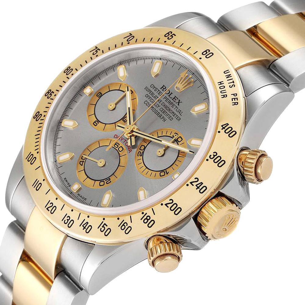 

Rolex Grey 18k Yellow Gold And Stainless Steel Cosmograph Daytona 116523 Men's Wristwatch 40 MM