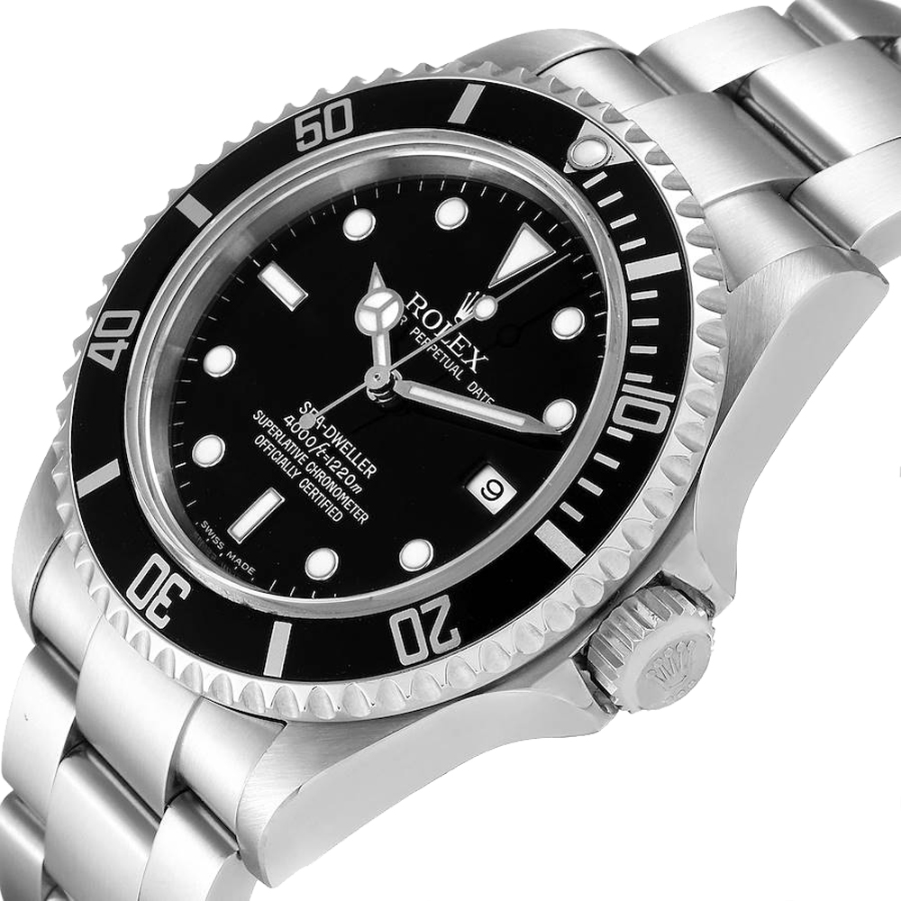 

Rolex Black Stainless Steel Seadweller 4000 16600 Men's Wristwatch 40 MM