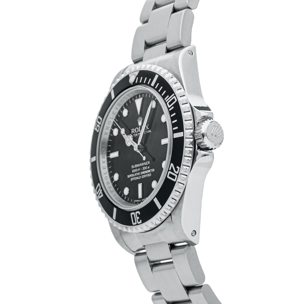 

Rolex Black Stainless Steel Submariner 14060 Men's Wristwatch 40 MM