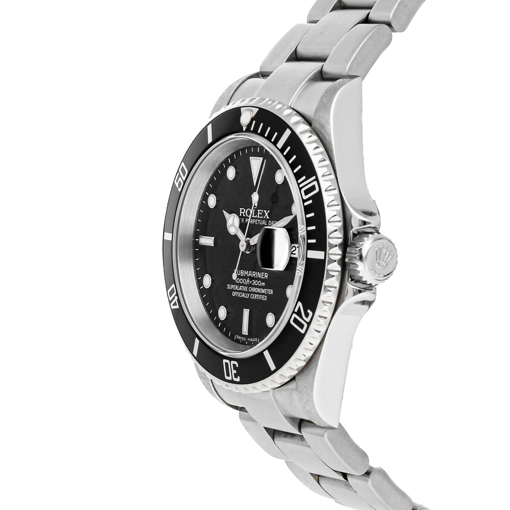 

Rolex Black Stainless Steel Submariner Date 16610 Men's Wristwatch 40 MM