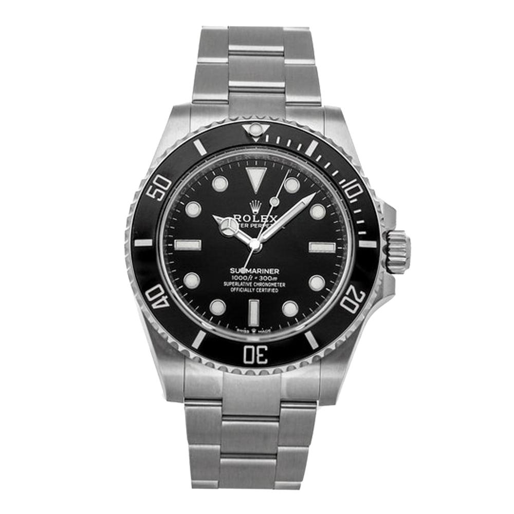 

Rolex Black Stainless Steel Submariner 124060 Men's Wristwatch 41 MM