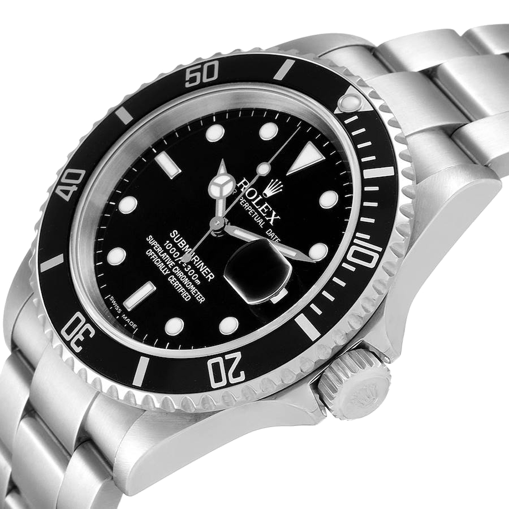 

Rolex Black Stainless Steel Submariner 16610 Men's Wristwatch 40 MM