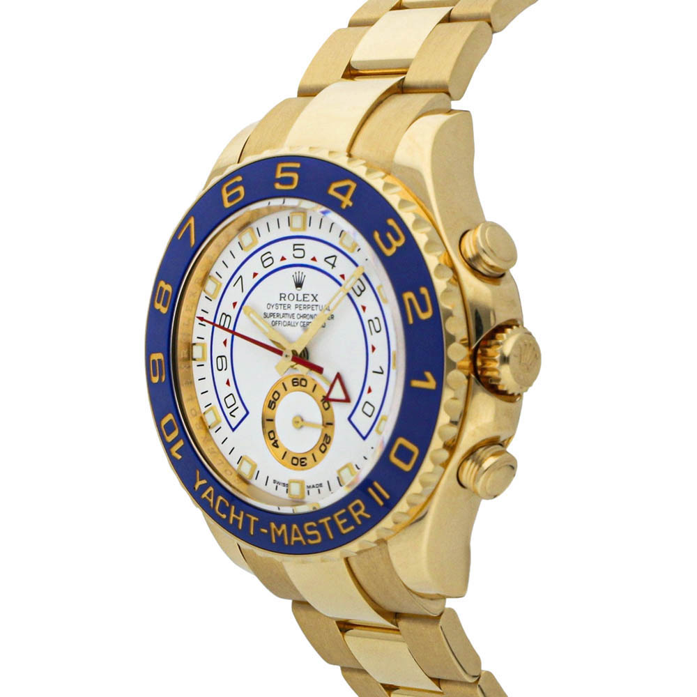 

Rolex White 18K Yellow Gold Yacht-Master II 116688 Men's Wristwatch 44 MM