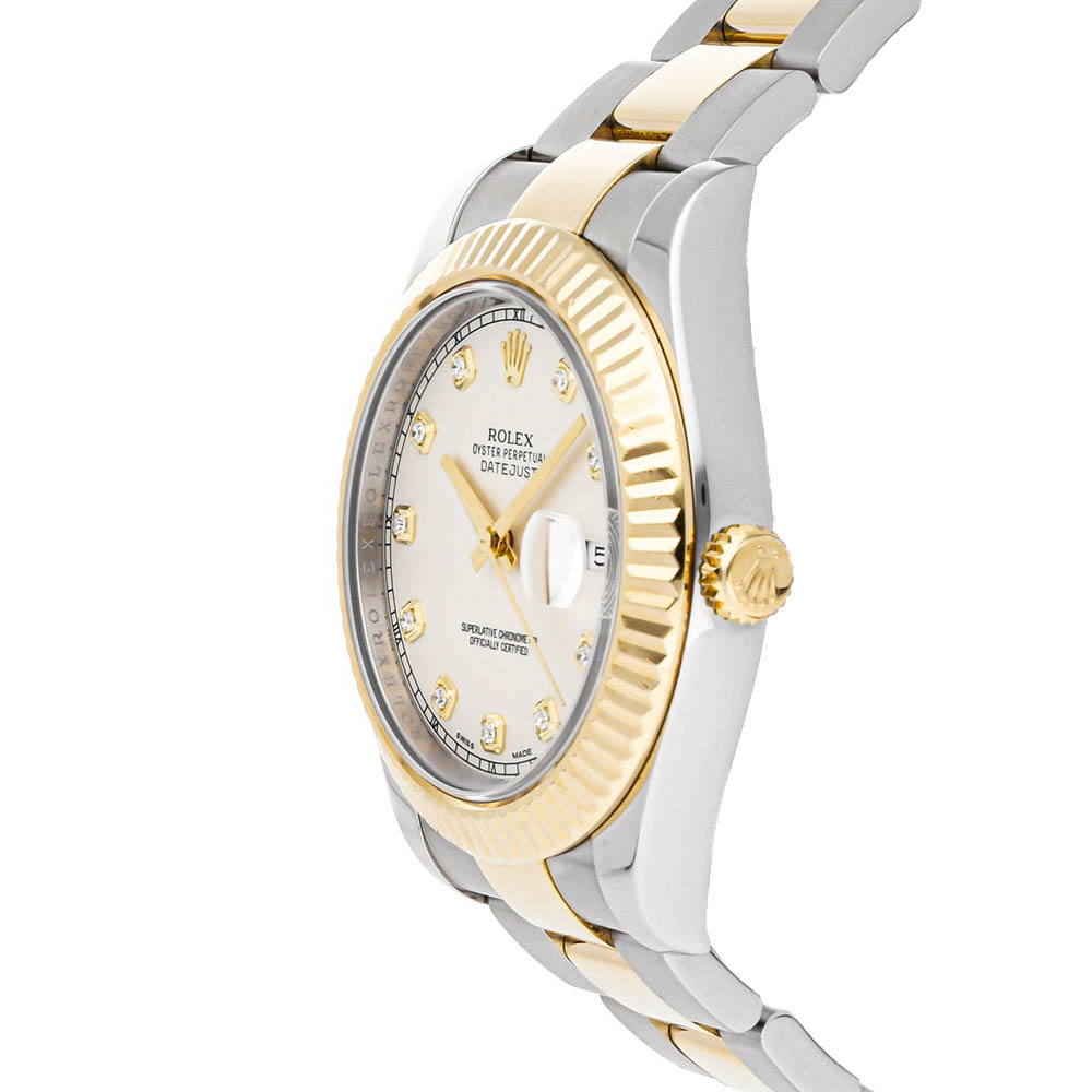 

Rolex White Diamonds 18K Yellow Gold And Stainless Steel Datejust II 116333 Men's Wristwatch 41 MM