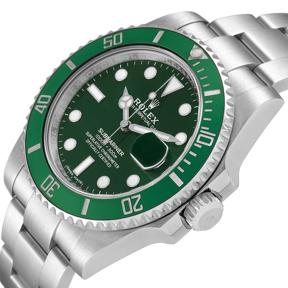 

Rolex Hulk Green Stainless Steel Submariner 116610LV Men's Wristwatch