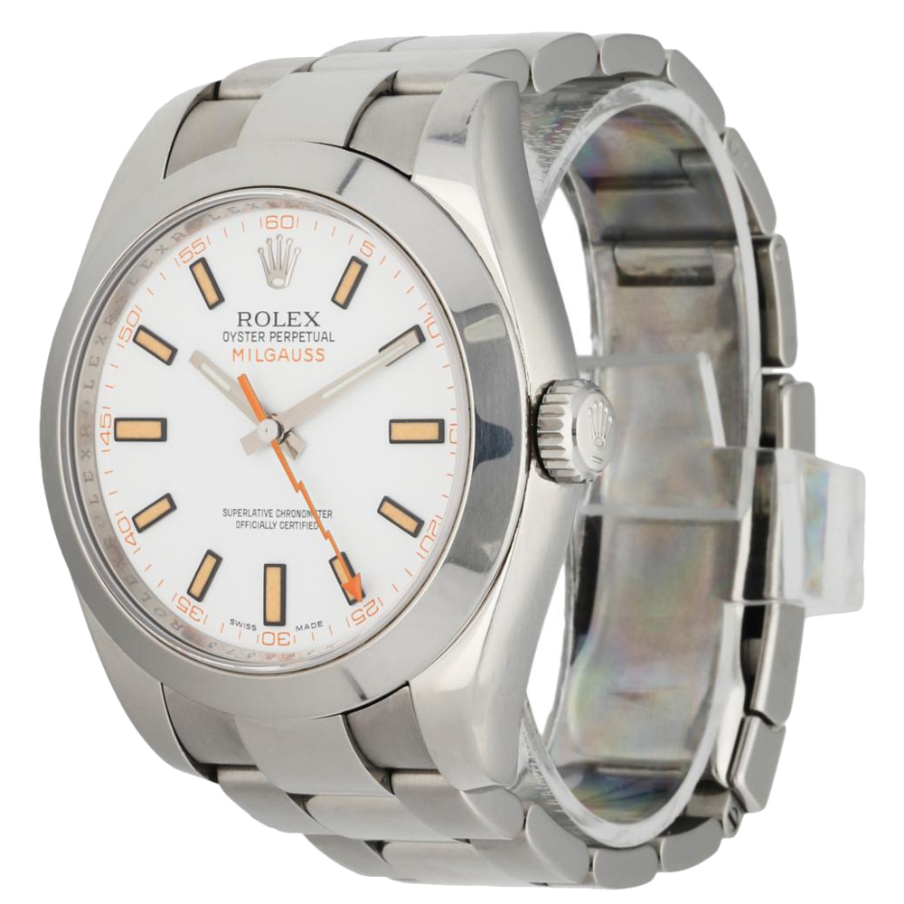 

Rolex White Stainless Steel Milgauss 116400 Men's Wristwatch 40 MM