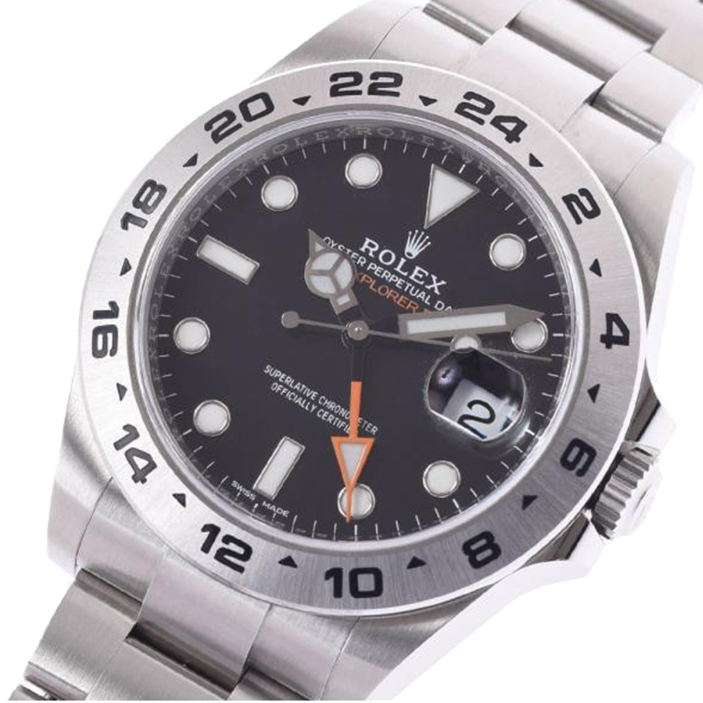 

Rolex Black Stainless Steel Explorer II 216570 Men's Wristwatch 42 MM