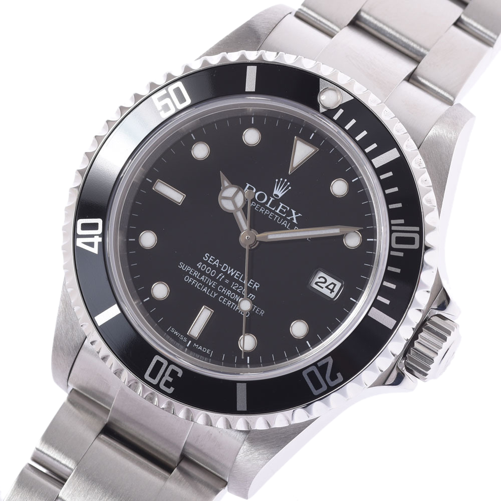 

Rolex Black Stainless Steel Sea-Dweller 16600 Men's Wristwatch 40 MM