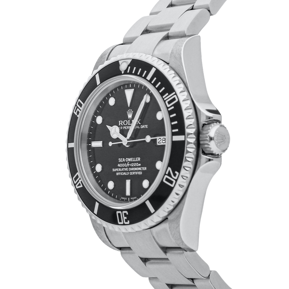 

Rolex Black Stainless Steel Sea-Dweller 4000 Men's Wristwatch