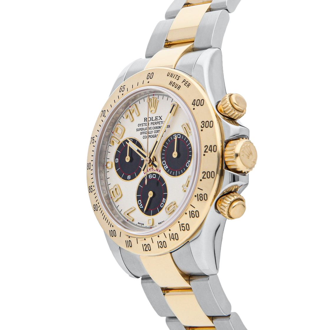 

Rolex White Stainless Steel Cosmograph Daytona 116523 Men's Wristwatch