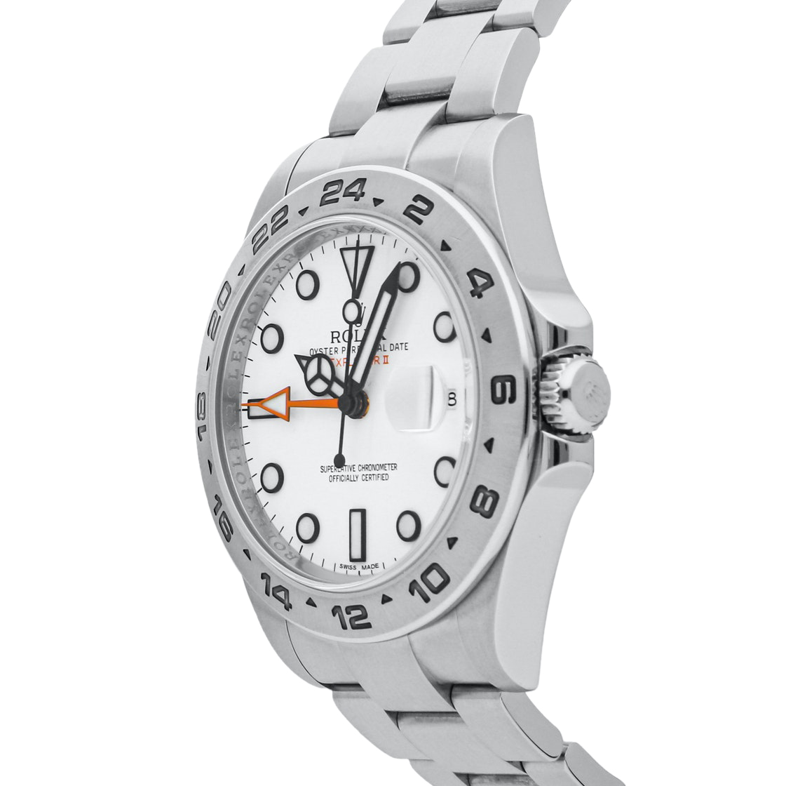 

Rolex White Stainless Steel Explorer II 216570 Men's Wristwatch