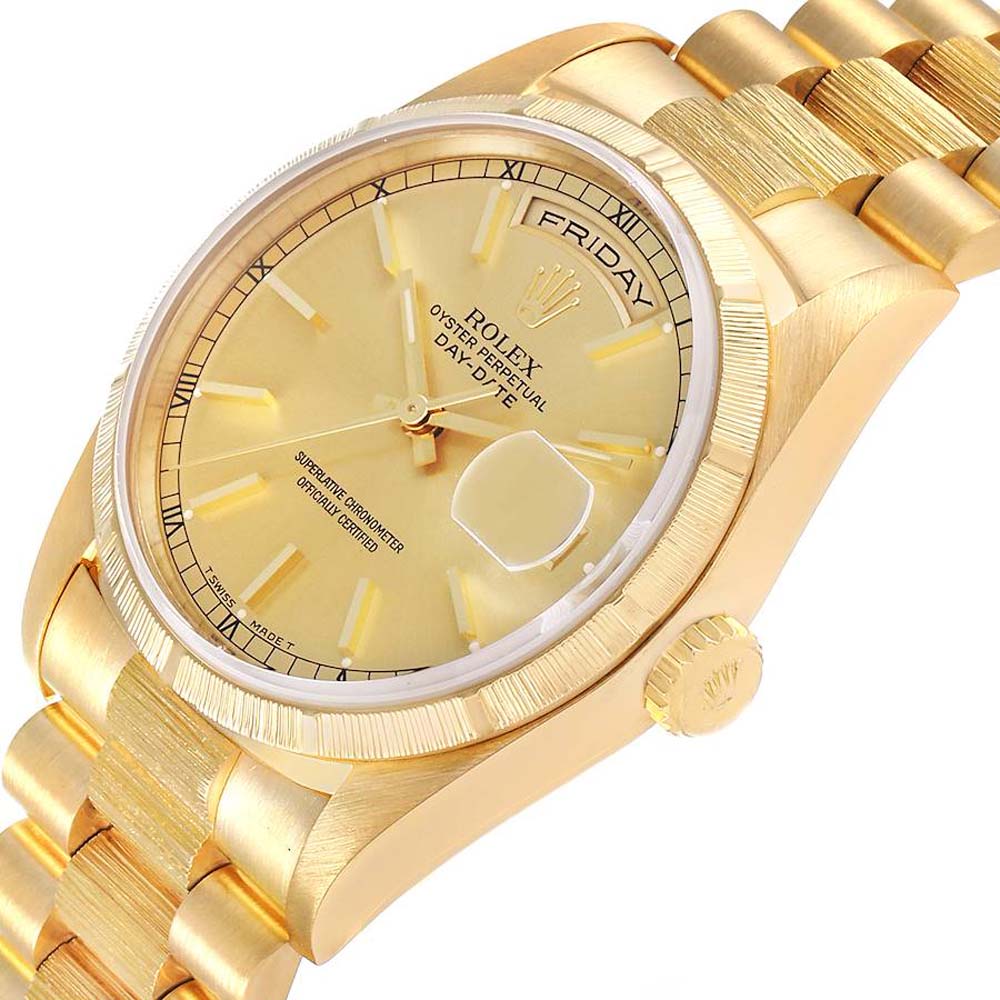 

Rolex Champagne 18K Yellow Gold Day-Date President 18248 Men's Wristwatch